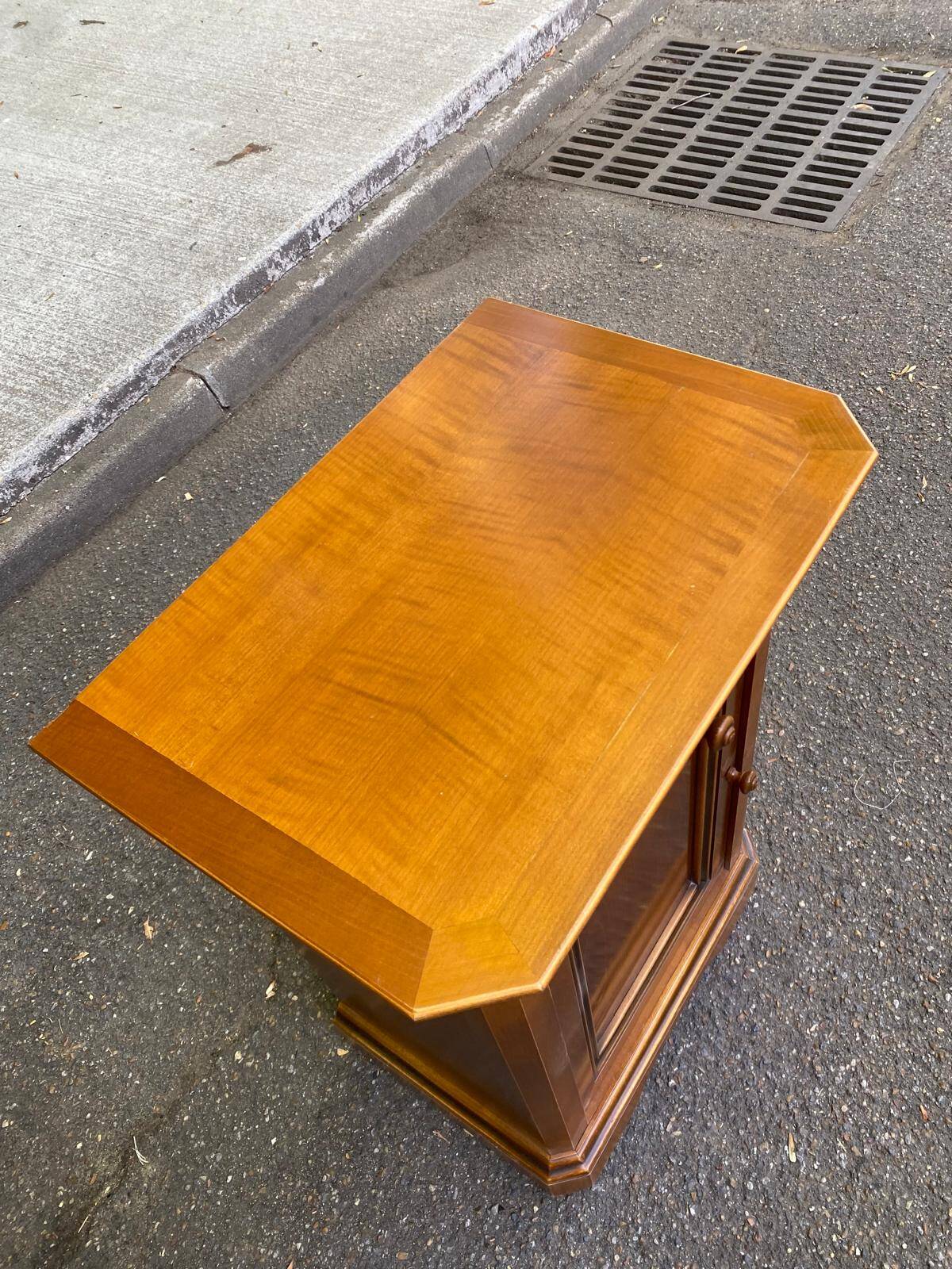 Louis Philippe bedside table in solid wood Novostyle 1970