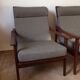 Paire de fauteuils scandinaves en teck années 60