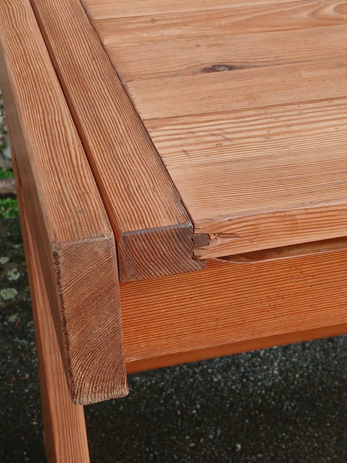 Solid pine desk, 1960s