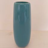 Blue ceramic vase signed