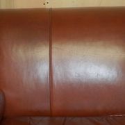 Vintage leather canapé in Art Nouveau style
