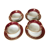 Set of 4 cups porcelain from Limoges