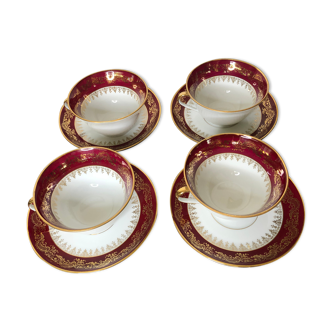 Set of 4 cups porcelain from Limoges