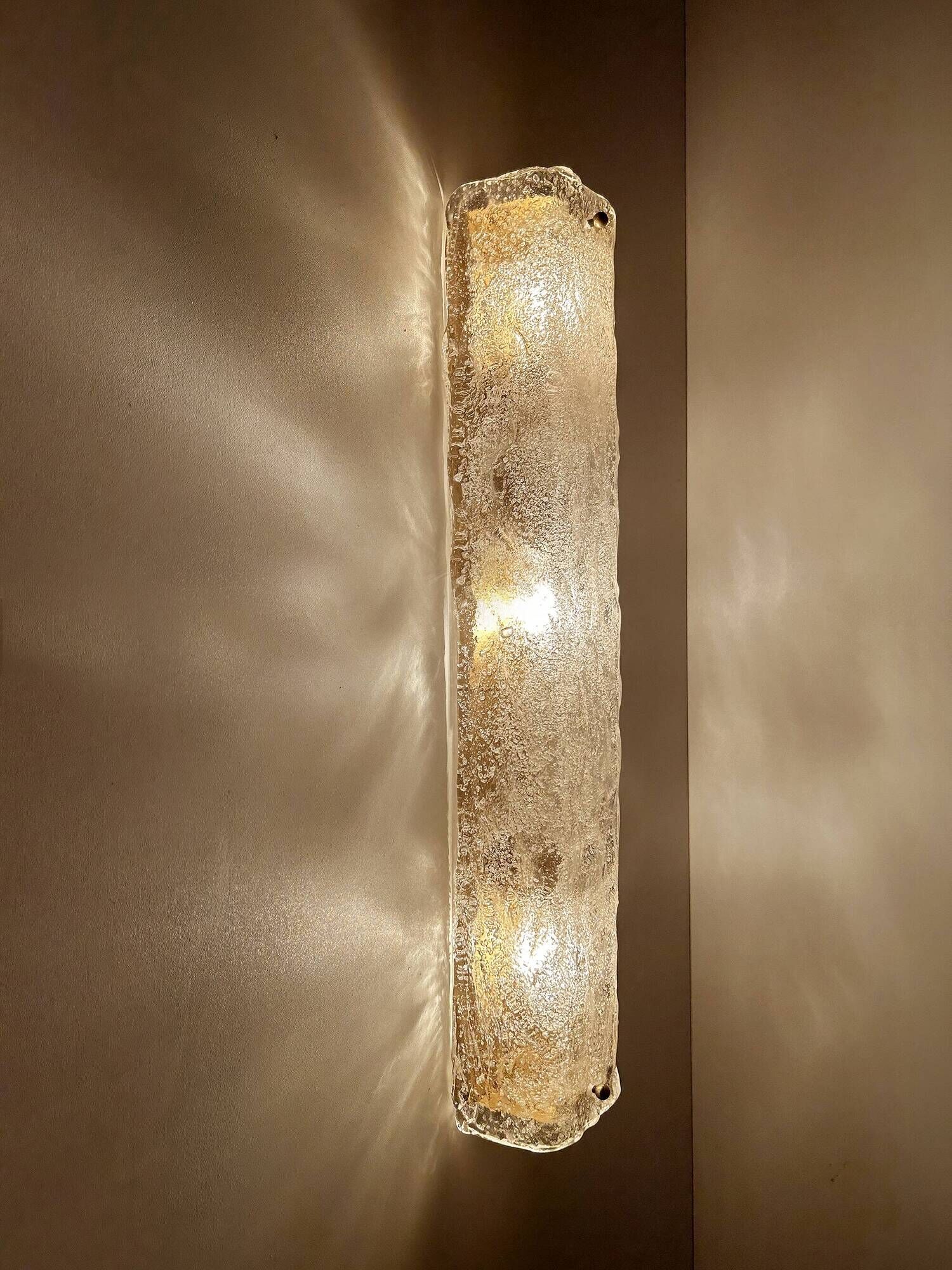Pair Very Large Murano Glass Wall Lights