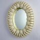 Spanish floral ceramic mirror from Manises, Spain, circa 1970s