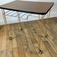 Rolling table vinyl row in formica and gold metal years 60-70