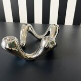 Quatra Chrome candlestick chandelier inspired by "Cobra"