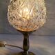 Lampe à poser en laiton doré et verre - mid.XXeme