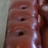 English Cowhide Leather Chesterfield Armchair