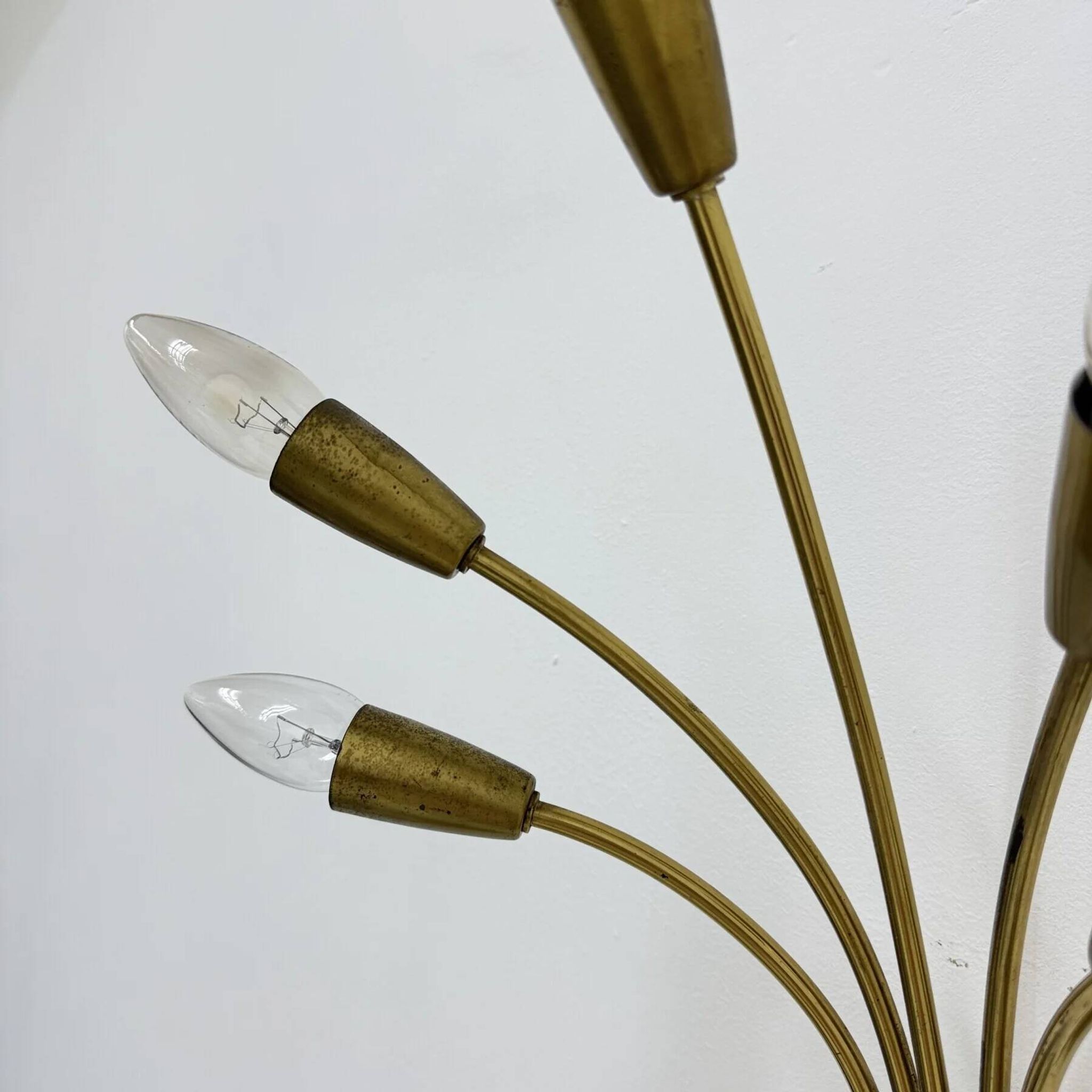 Mid-century brass wall light sconce, 1950s