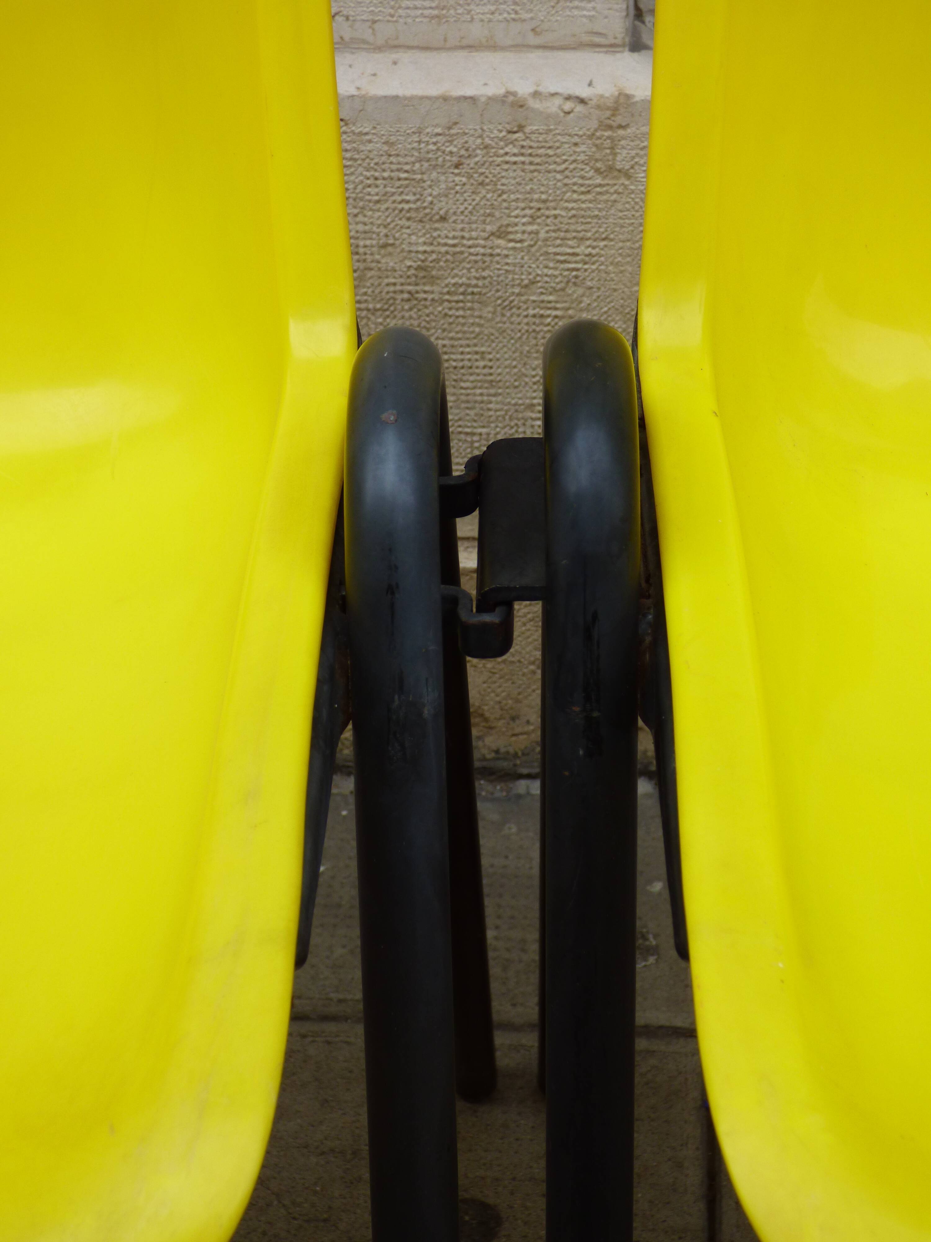 Set of 4 chairs 70s Osvaldo glass for Tecno