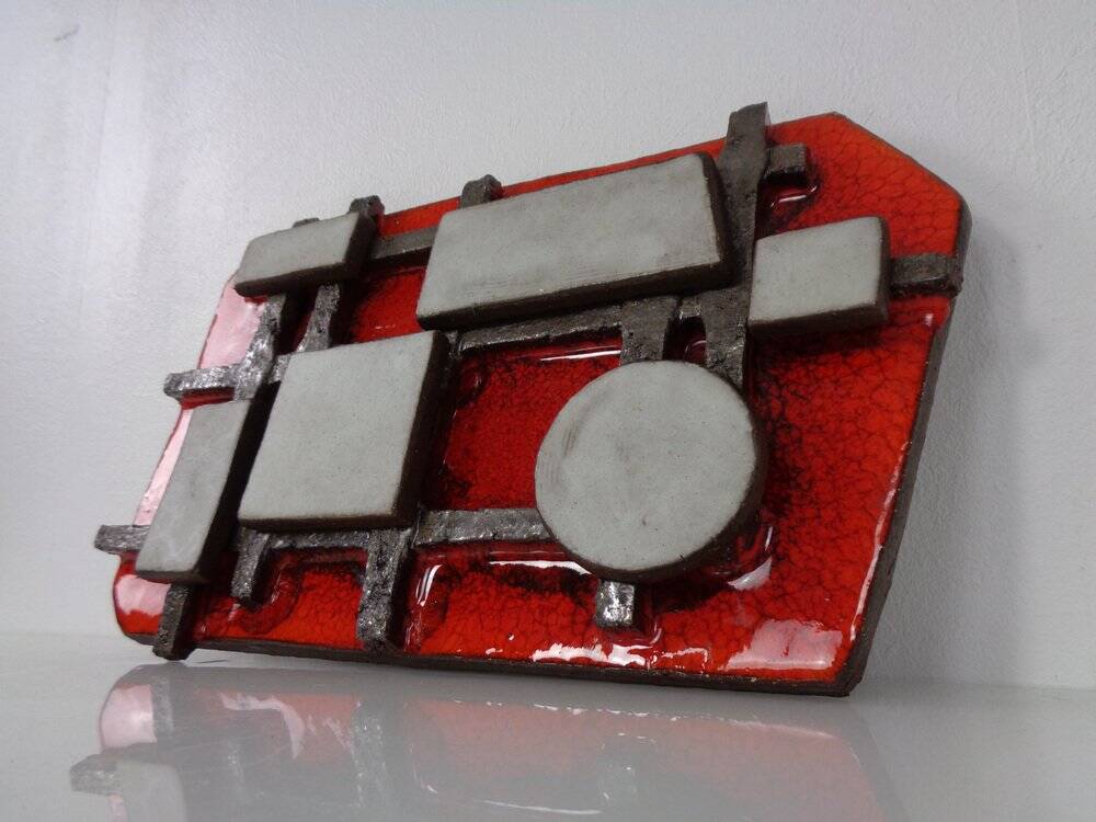 Brutalist ceramic wall panel from Krösselbach, Germany, 1960s