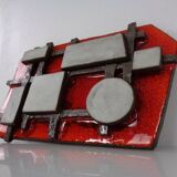 Brutalist ceramic wall panel from Krösselbach, Germany, 1960s