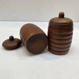 Series of two wooden arts deco boxes