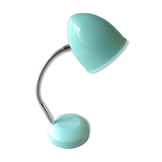 Articulated desk lamp, in turquoise blue metal, years 70