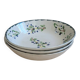 Ensemble de 3 assiettes creuses anciennes – Faïence décor floral