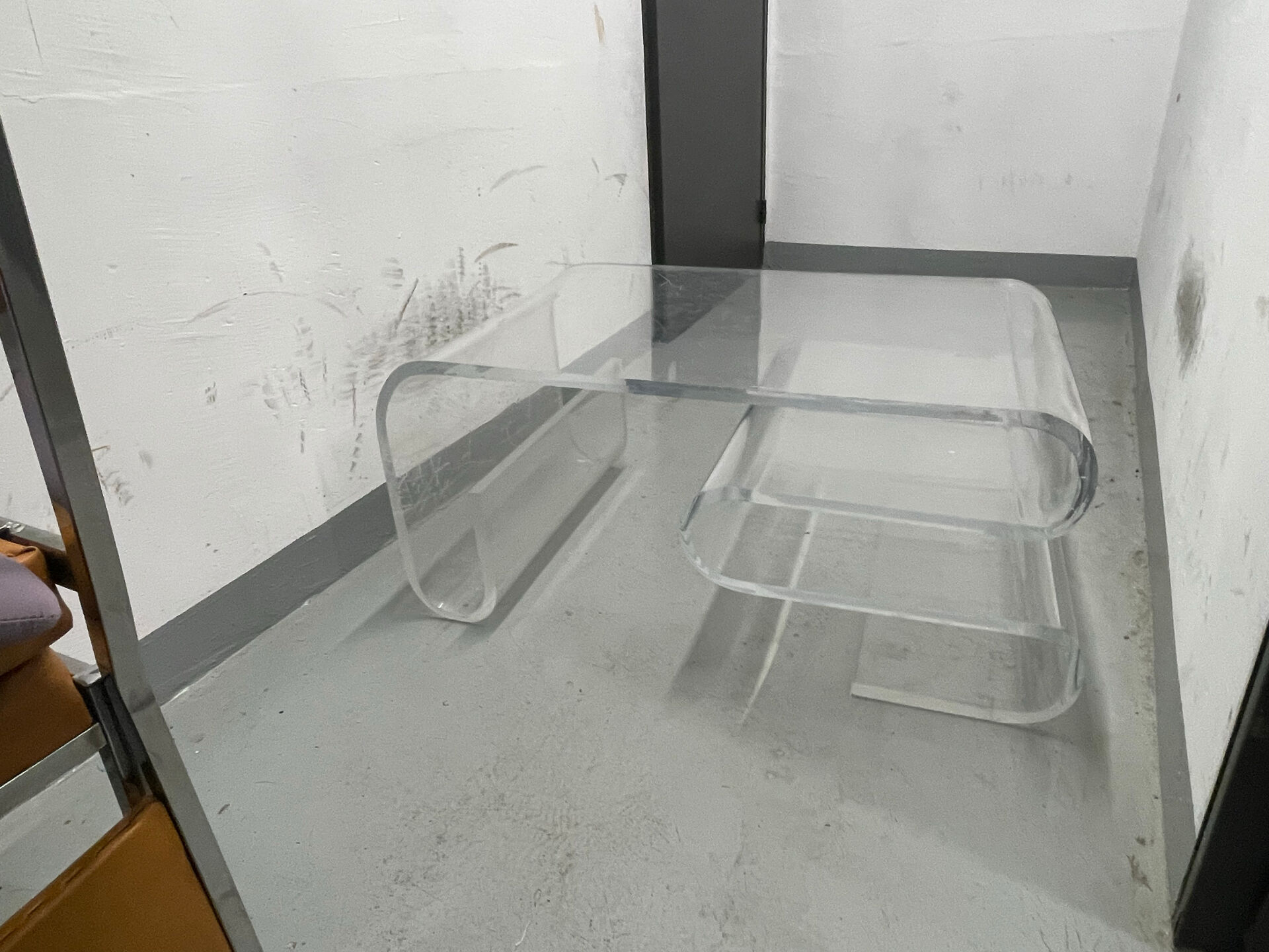 Vintage plexiglass coffee table