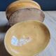 Old yellow ochre glazed terracotta terrine | Rustic pottery