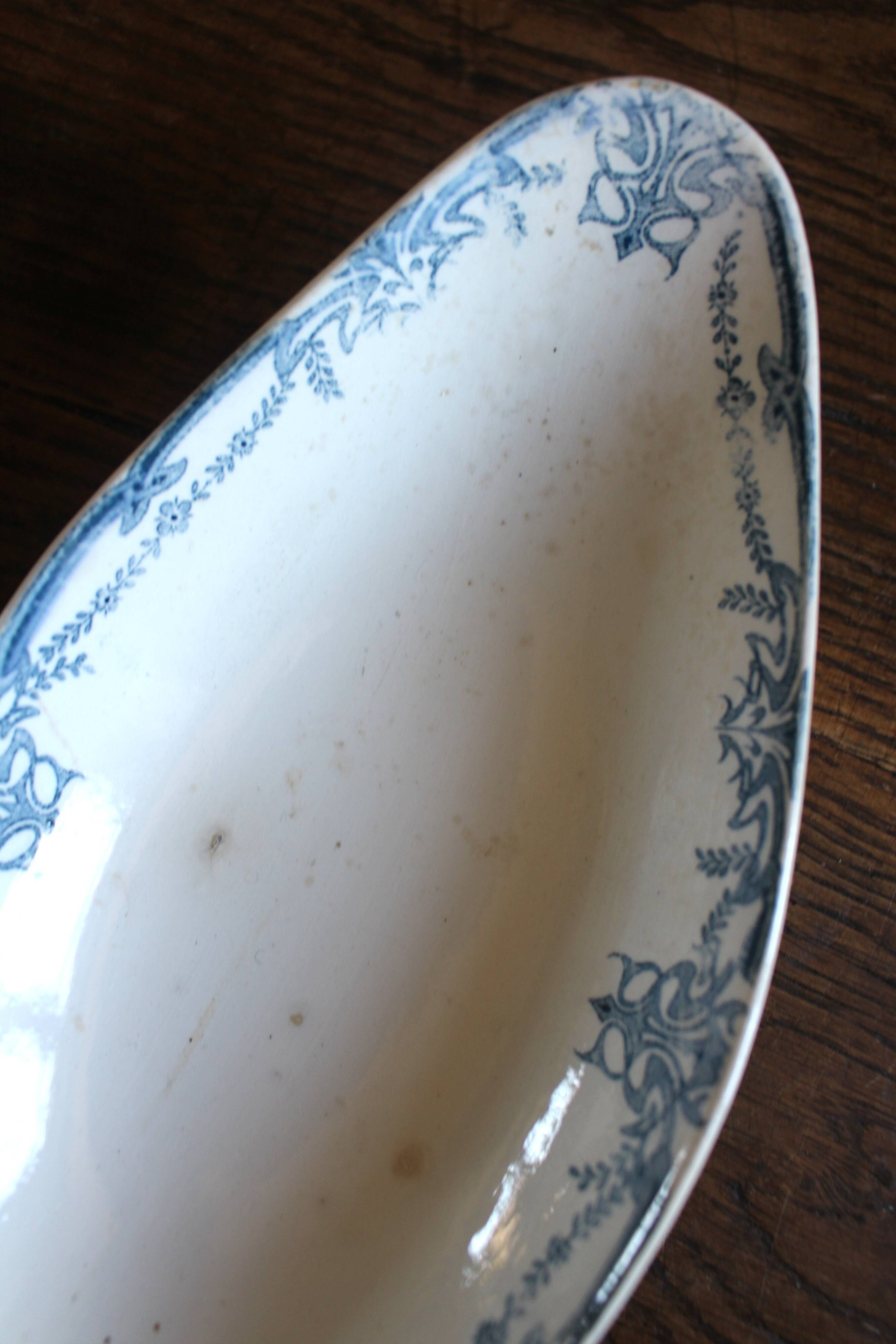 Blue Sarreguemines Vaucluse Ironstone Plate