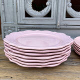 13 vintage powder pink plates
