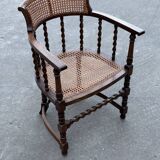 Antique Barley Twist, Rattan Seated Captains Chair easy chair Classic