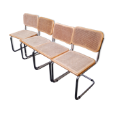 Lot de 4 chaises Cesca par Marcel Breuer