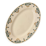 Plat ovale Terre de fer modèle Mimosa