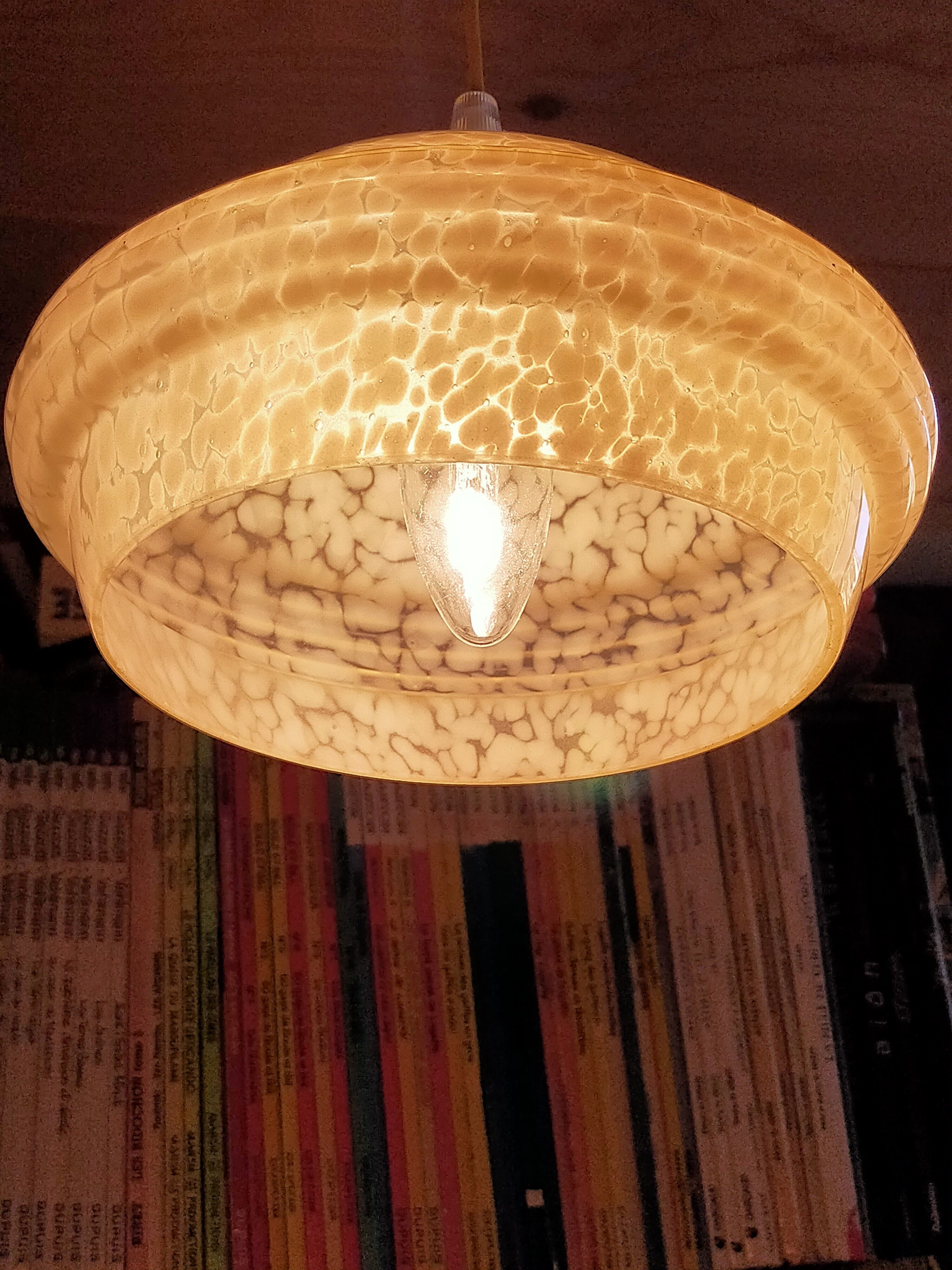 Clichy Glass Art-Deco Suspension