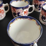 Antique Adderley & Co Lisbon pattern bon china set of 6 tea cups