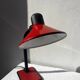 Vintage red metal lamp (Massive)