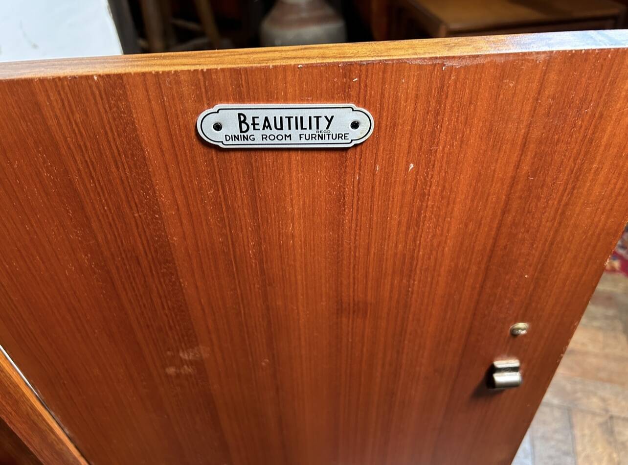 Mid century retro vintage teak sideboard washstand by Beautility 1960