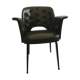 Fauteuil en skaï vert bouteille