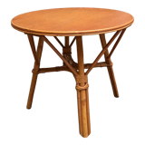 Circular rattan coffee table 1970-1980