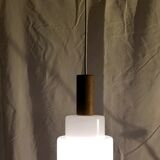 Hanging glass and wood 60's