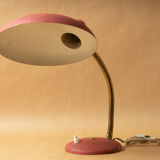 Desk lamp industrial design vintage 1950 1960 flexible red
