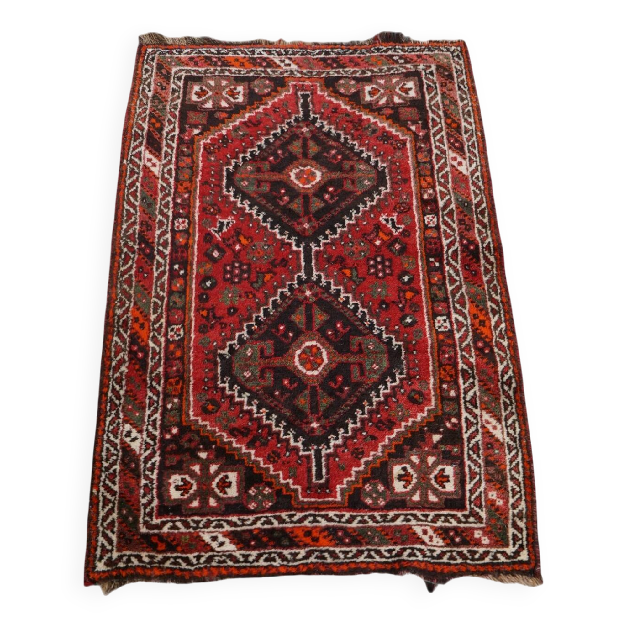 Tapis oriental antique rouge/marron 135x87cm