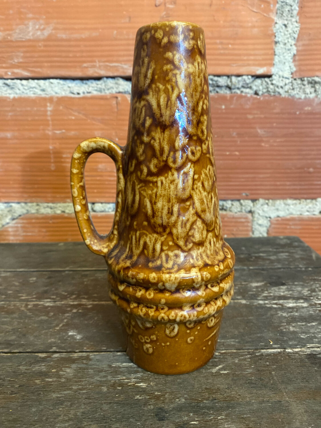 Brown ceramic vase West Germany, 1960s