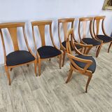 Vintage 6 pieces gondola chairs, pietro costantini, made in italy, 70s/80s