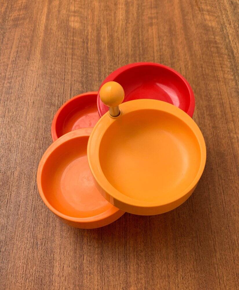 Extendable space-age pivoting bowls from the mid-century by Emsa, 1960s, set of 2.