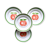 Flat plates apple decoration