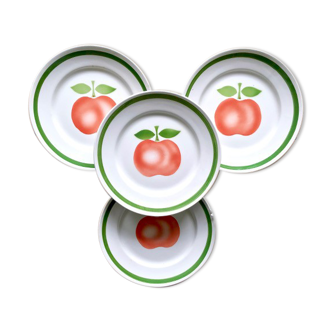 Flat plates apple decoration