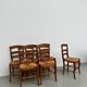 6 50s straw chairs