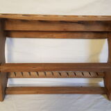 Old wall shelf - Burmese teak rack - 53 x 15.5 x 39 cm