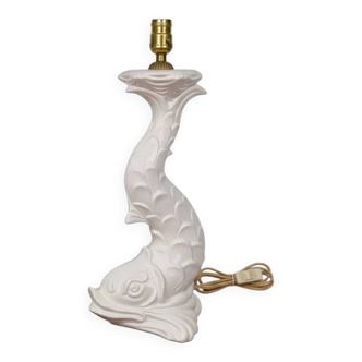 Title: Capodimonte Ceramic Koi Carp Lamp – Italy, circa 1970