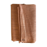 Old harvest tablecloth in hemp tinted terracotta
