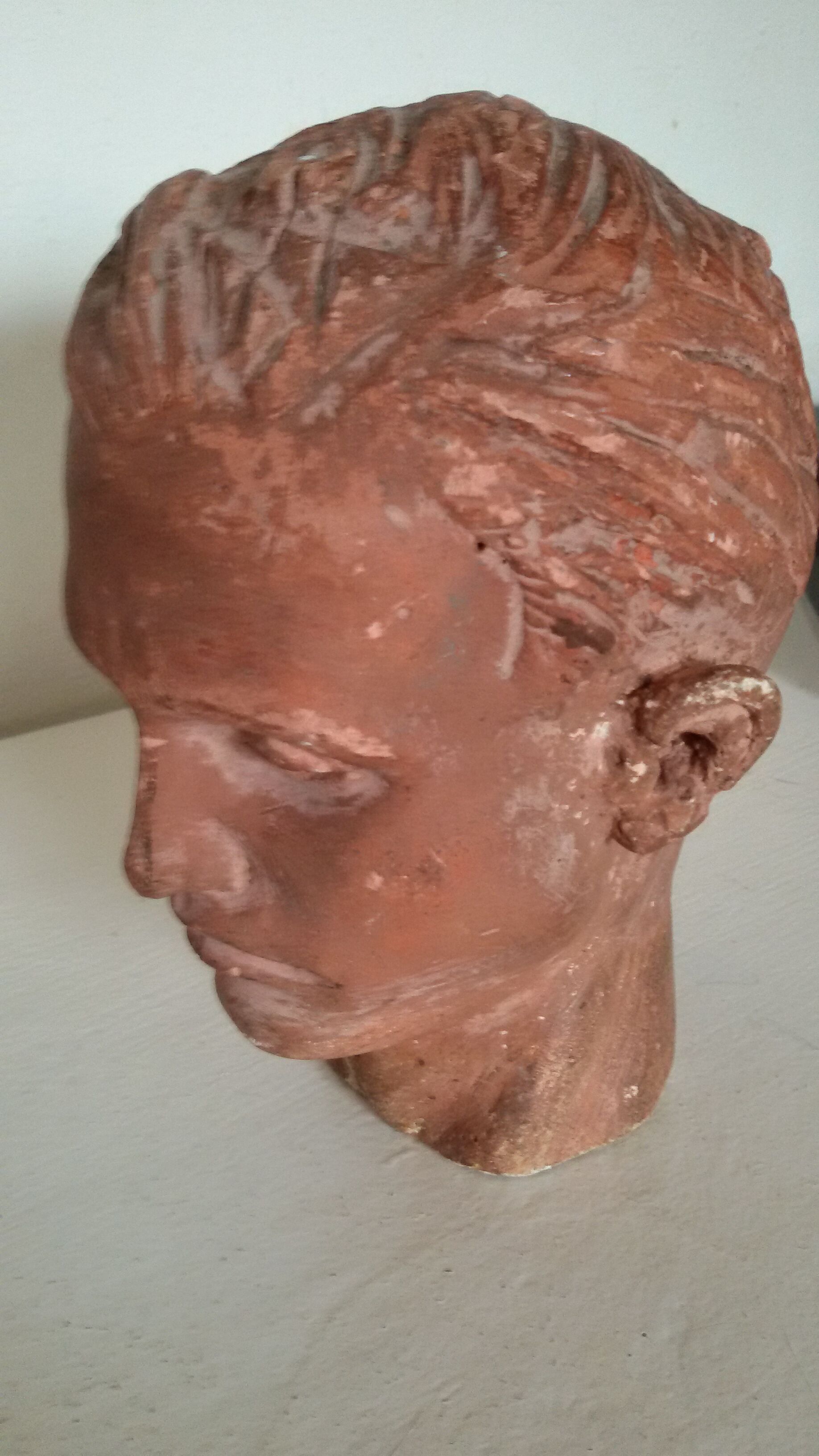 Head of young man of the 1950s