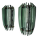 Paire d'appliques veca bicolore, verre murano vert, italie 1970