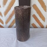 Glazed earthenware scroll vase