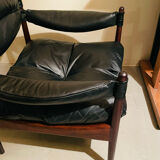 Fauteuil modèle Modus Kristian Vedel en palissandre et cuir