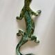Provence 1970 XXL lizard in green glazed stoneware